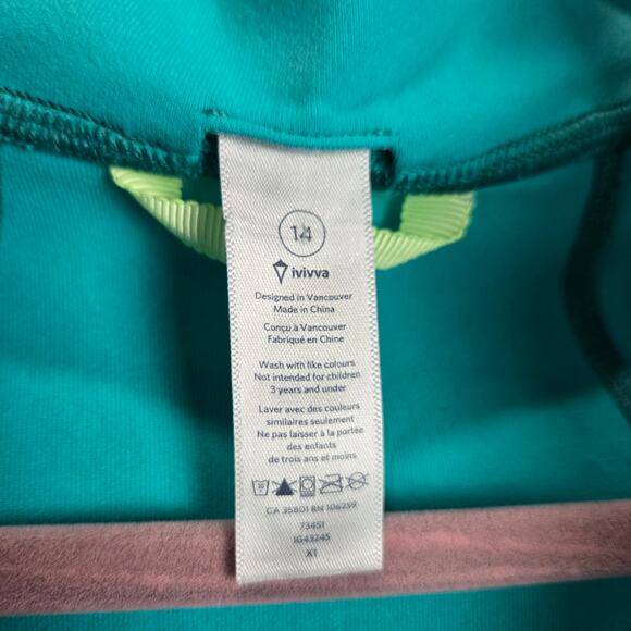 Ivivva Lululemon Girls Long Sleeve Full Zip Running Track Jacket Performance 14 - Picture 3 of 5